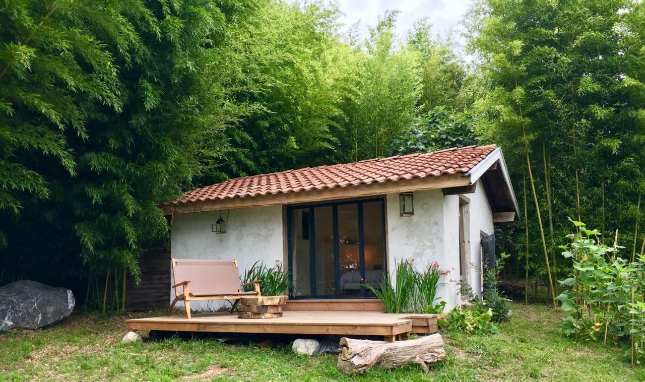Coco Barn Wood Lodge Angresse Exterior foto