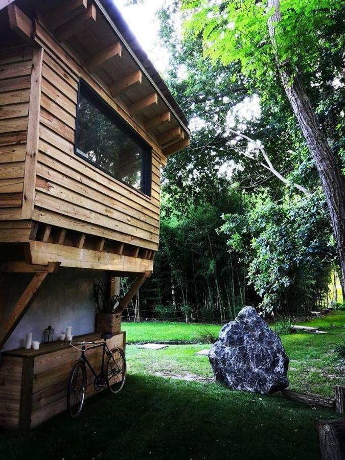 Coco Barn Wood Lodge Angresse Exterior foto
